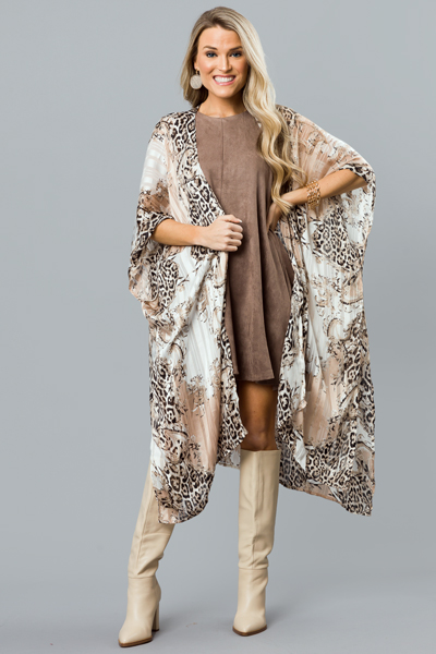 Lurex Animal Kimono, Champagne