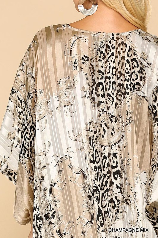 Lurex Animal Kimono, Champagne