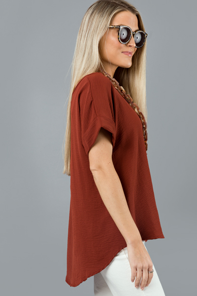 Brittany Basic Blouse, Spice