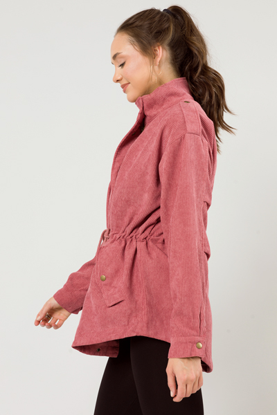 Corduroy Utility Jacket, Lipstick