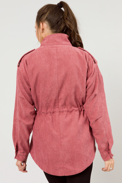 Corduroy Utility Jacket, Lipstick