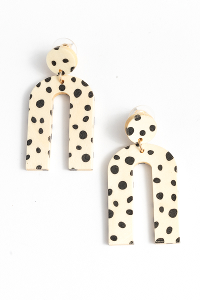 Dalmatian Print Wood Arch, Beige