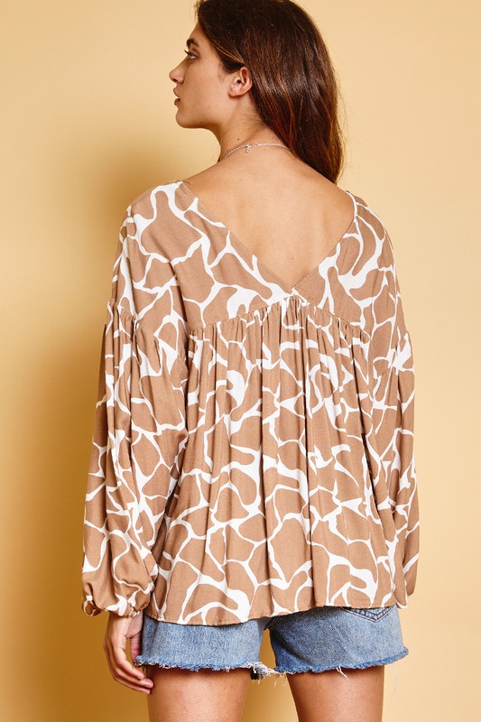 Cross Country Top, Taupe