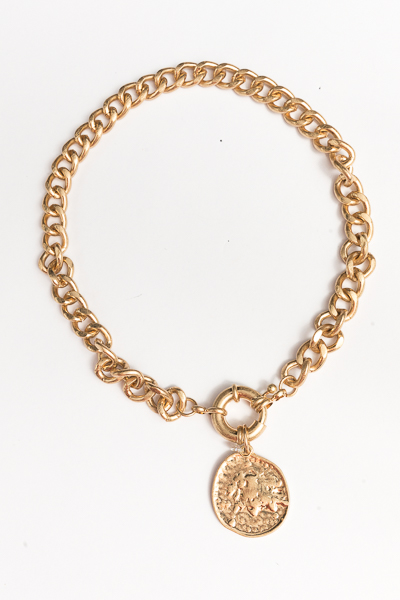 Antique Gold Coin Necklace