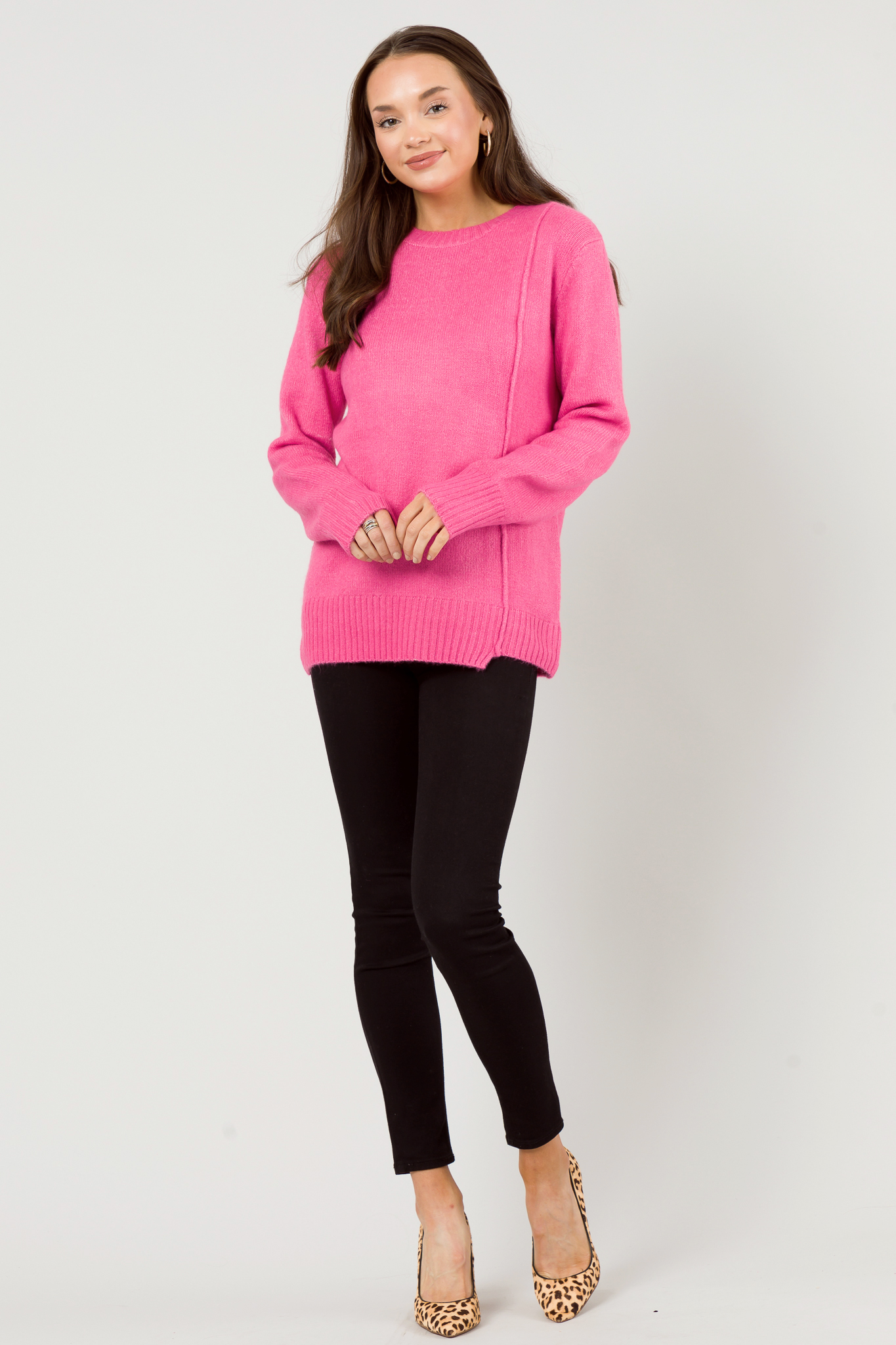 Side Line Sweater, Pink