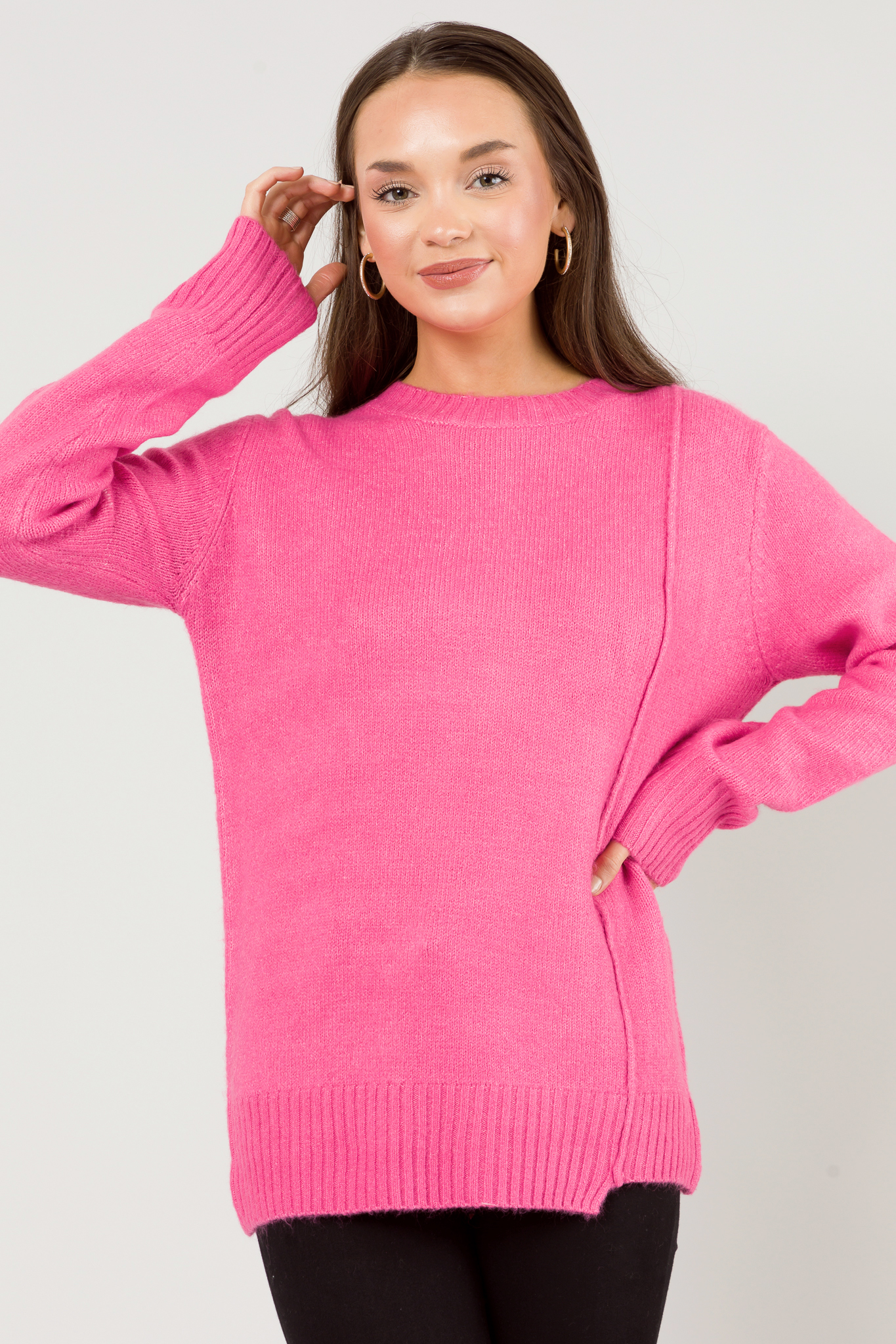 Side Line Sweater, Pink