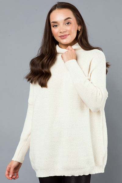 Jojo Solid Sweater, Cream