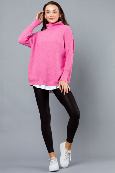 Jojo Solid Sweater, Pink