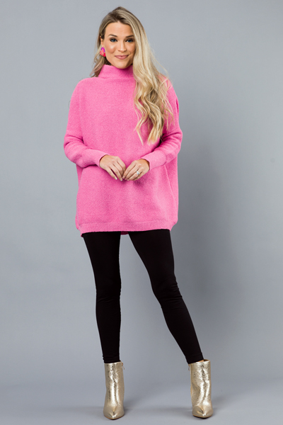 Jojo Solid Sweater, Pink