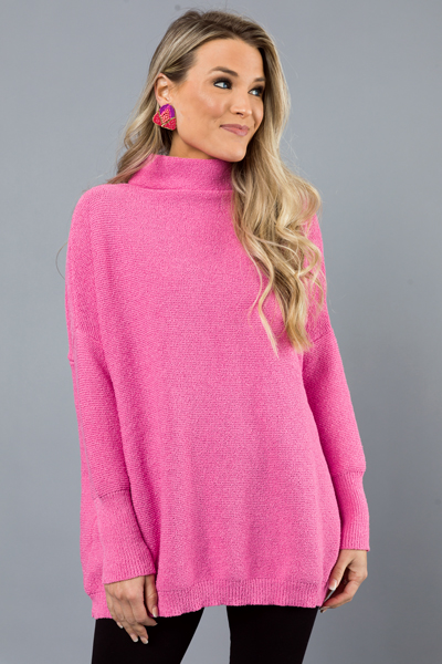 Jojo Solid Sweater, Pink