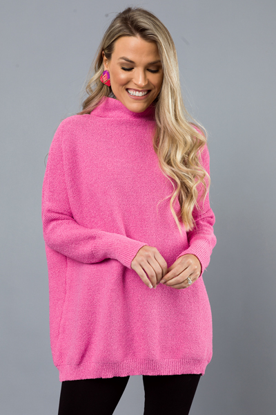 Jojo Solid Sweater, Pink
