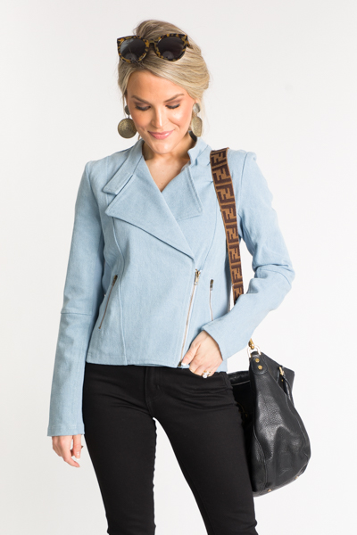 Contemporary Jean Moto Jacket