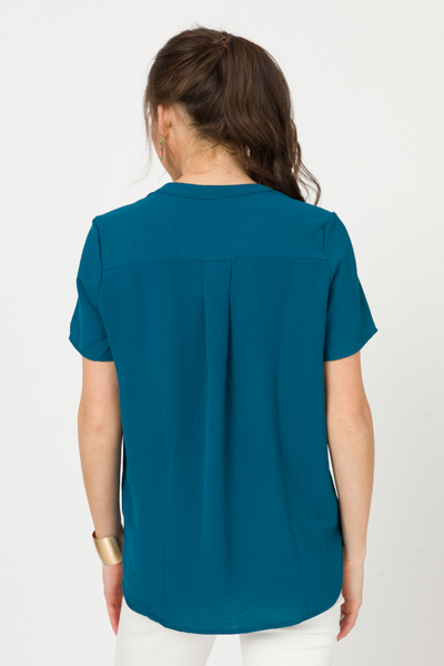 Work Hours Blouse, Teal