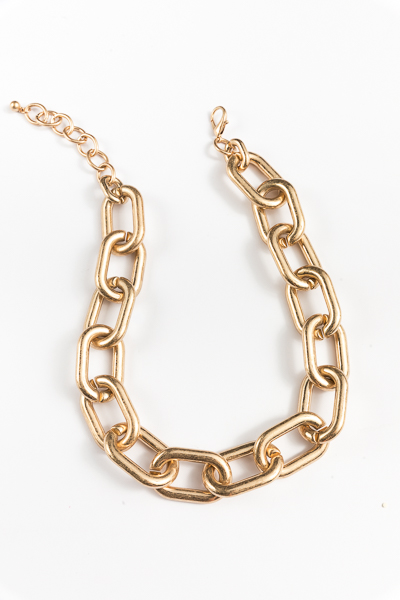 Bold CCB Chain Necklace, Gold