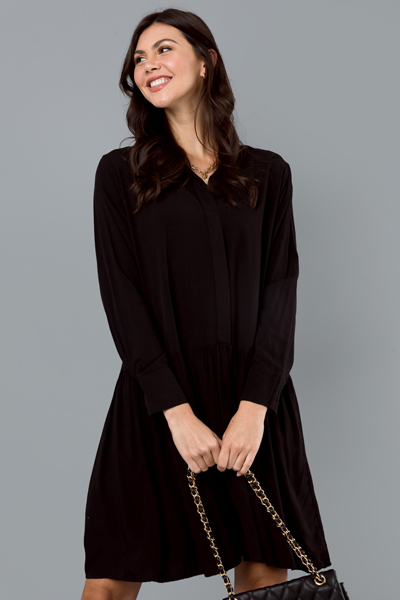 Drop Waist Shirt Dress