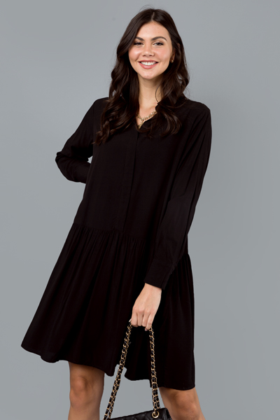 Drop Waist Shirt Dress