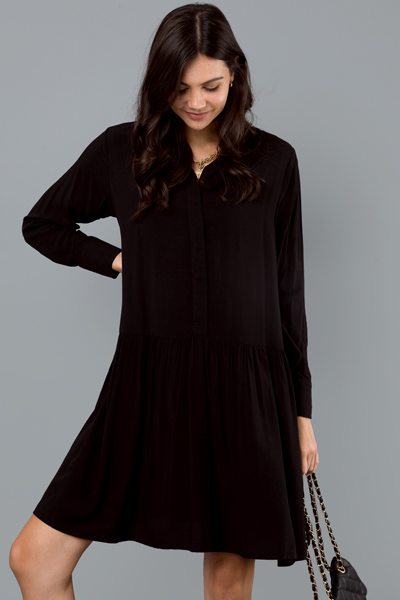 Drop Waist Shirt Dress