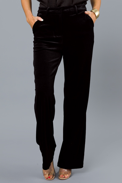 Perfect Velvet Slacks, Black