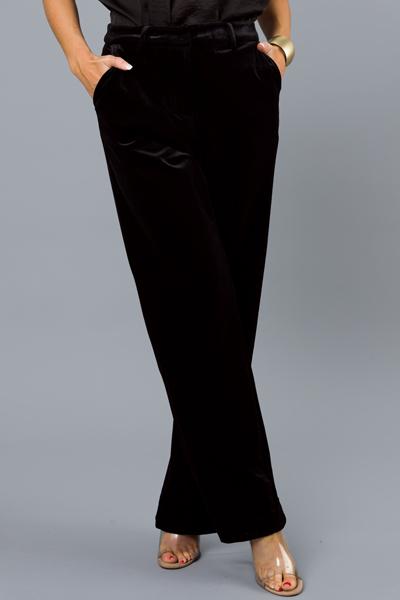 Perfect Velvet Slacks, Black