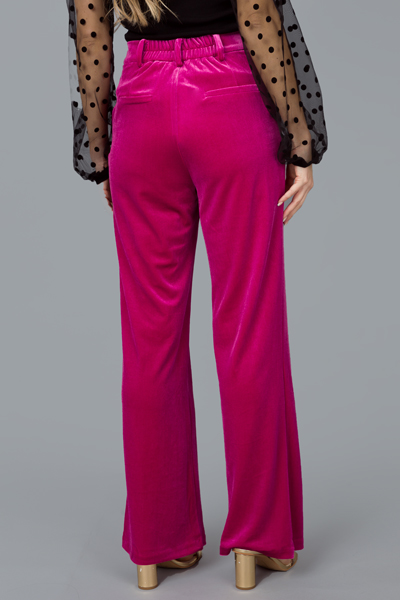 Perfect Velvet Slacks, Magenta