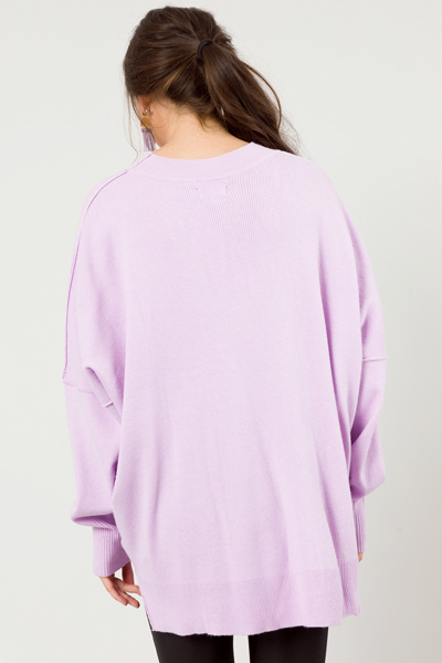 Astrid Ribbed Sweater, Lilac