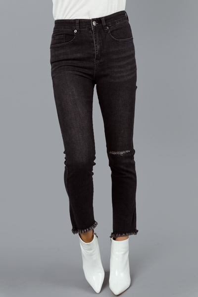 Hyde Straight Leg Jeans, Black - Jeans - Bottoms - The Blue Door Boutique