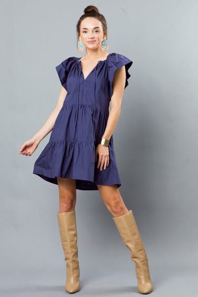 Leslie Dress, Dusty Navy