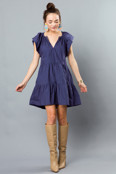 Leslie Dress, Dusty Navy