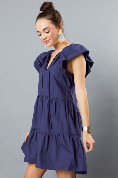 Leslie Dress, Dusty Navy