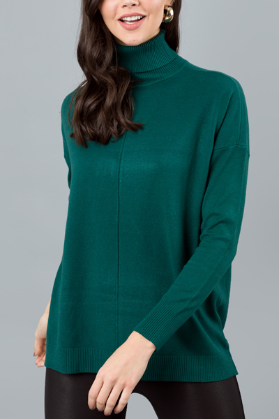 Caroline Turtleneck, Deep Green