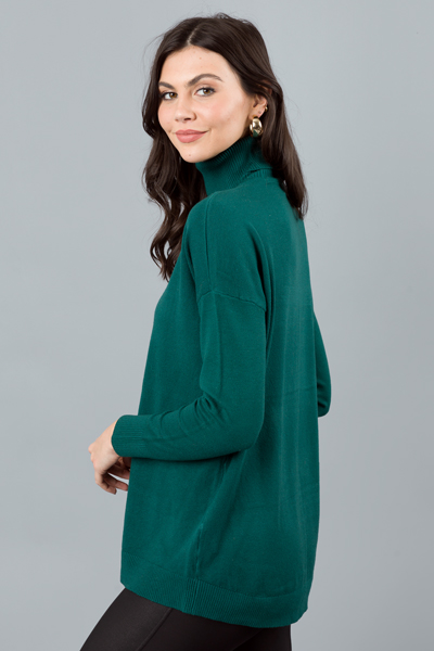 Caroline Turtleneck, Deep Green