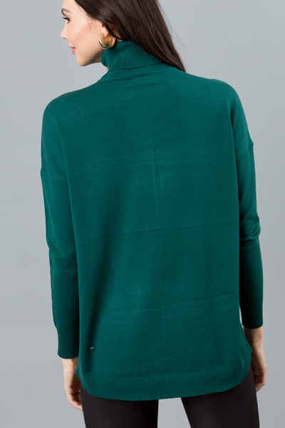 Caroline Turtleneck, Deep Green