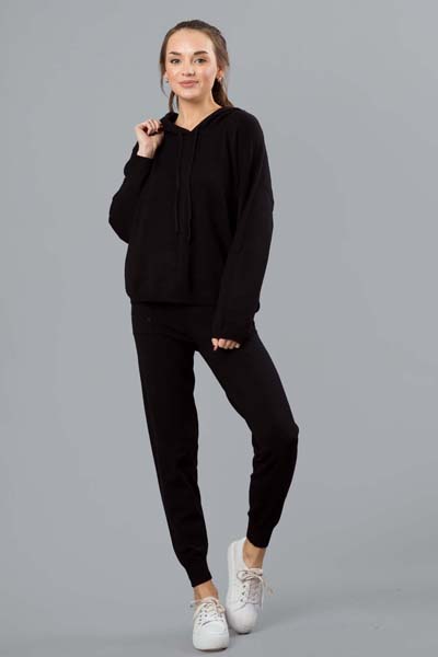 Soft Sweater Hoodie, Black