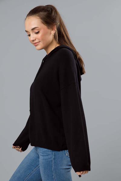 Soft Sweater Hoodie, Black