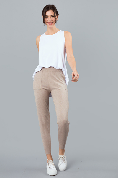 Pull-On Sweater Jogger, Mocha