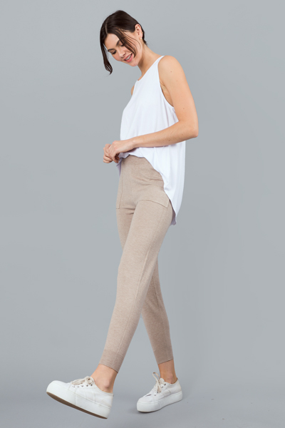 Pull-On Sweater Jogger, Mocha