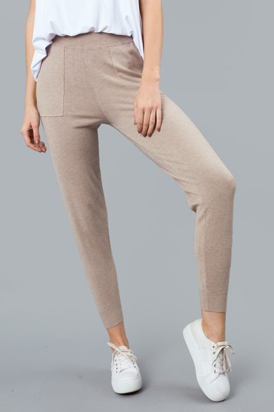 Pull-On Sweater Jogger, Mocha