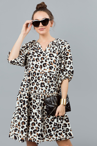 Jonas Dress, Black Leopard