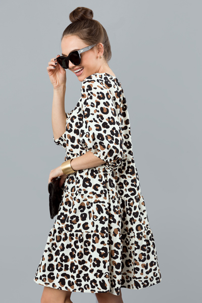 Jonas Dress, Black Leopard