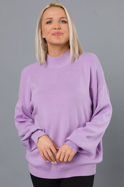 Kinsley Mock Sweater, Lavender