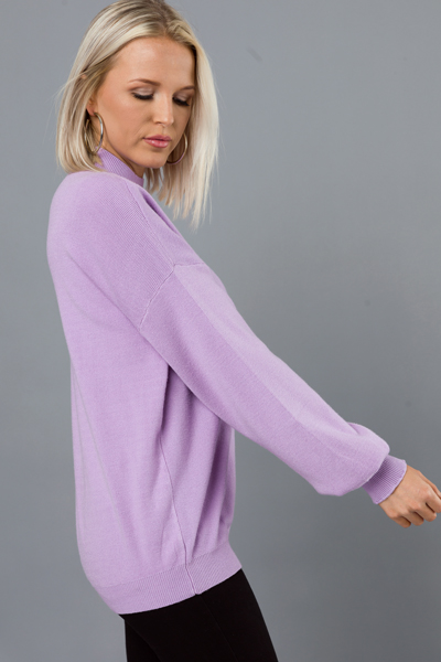 Kinsley Mock Sweater, Lavender