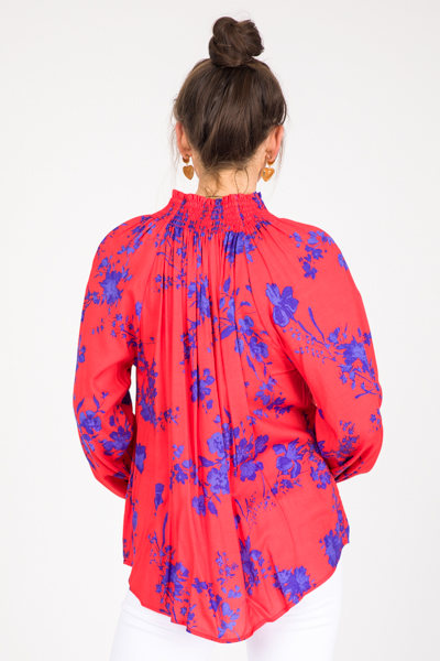 Scarlet Bold Floral Top