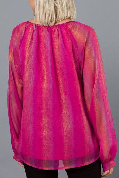 Iridescent Blouse, Hot Pink