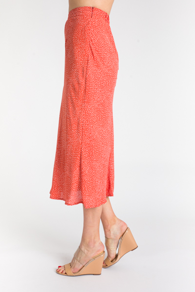 Ditsy Dot Midi Skirt, Orange