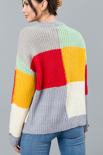 Block Party Sweater, Blue Multi