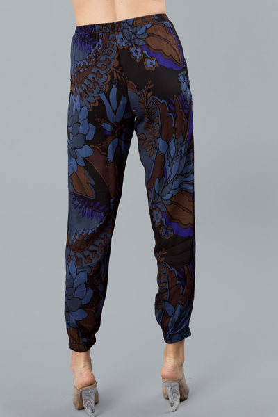 Fall Floral Jogger Pant, Blue