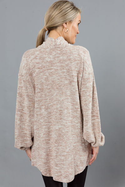 Wrap Front Brushed Top, Blush
