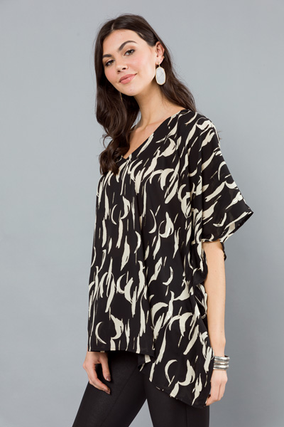 Amy V Tunic, Black Rain