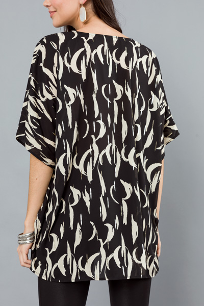 Amy V Tunic, Black Rain