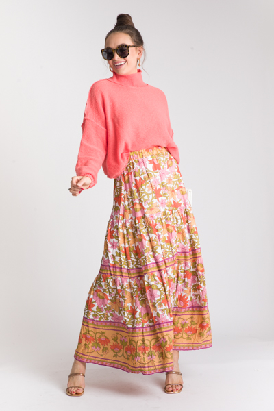 Bohemian Floral Maxi Skirt